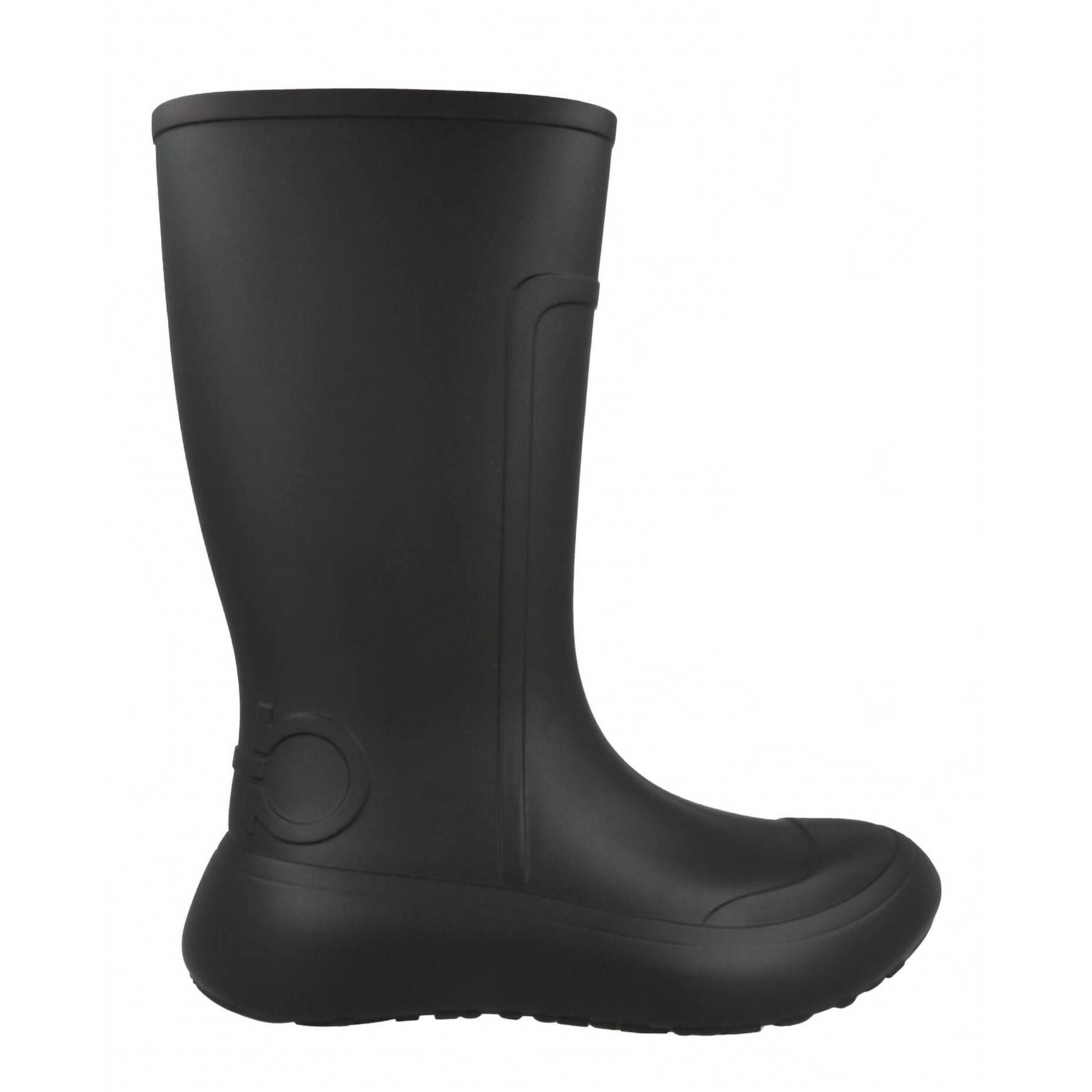 New Salvatore Ferragamo Women's Gancini Logo Rain Boots In Black